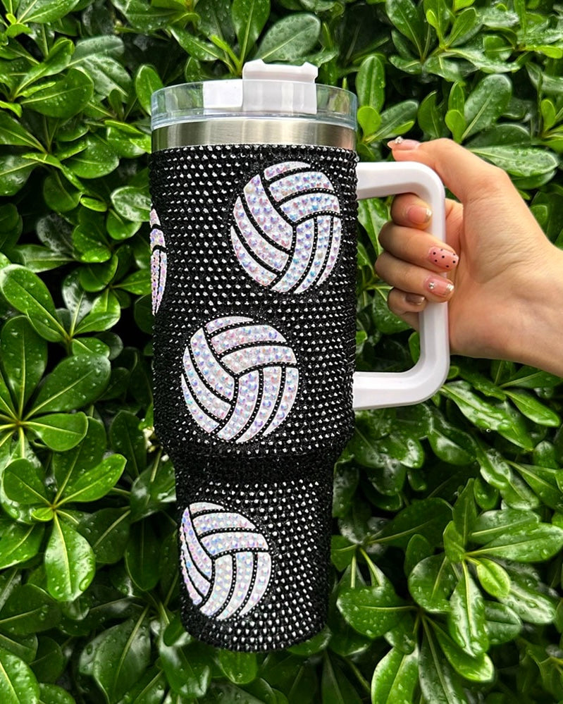 40 Oz. Crystal Volleyball Tumbler