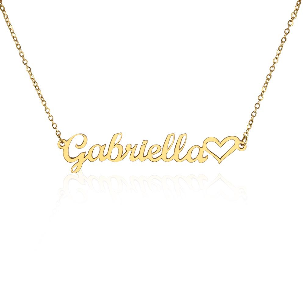Personalized Name Necklace with a Heart