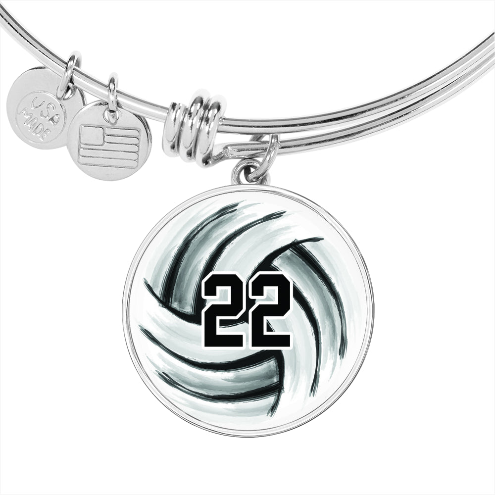 Volleyball - Circle Bracelet - Customize with Number only